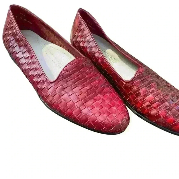 Trotters Women Liz Loafer Size 8.5 M Leather Woven Flats Classic Slip On Career - Picture 10 of 13